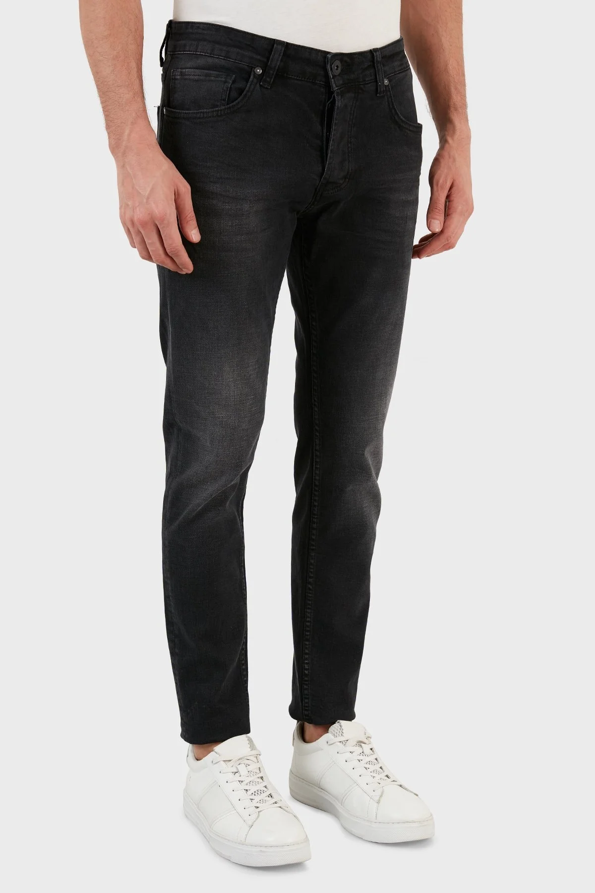 Exxe Pamuklu Skinny Fit Dar Paça Jeans Erkek Kot Pantolon EX1002K004BARTEZ SİYAH - 3