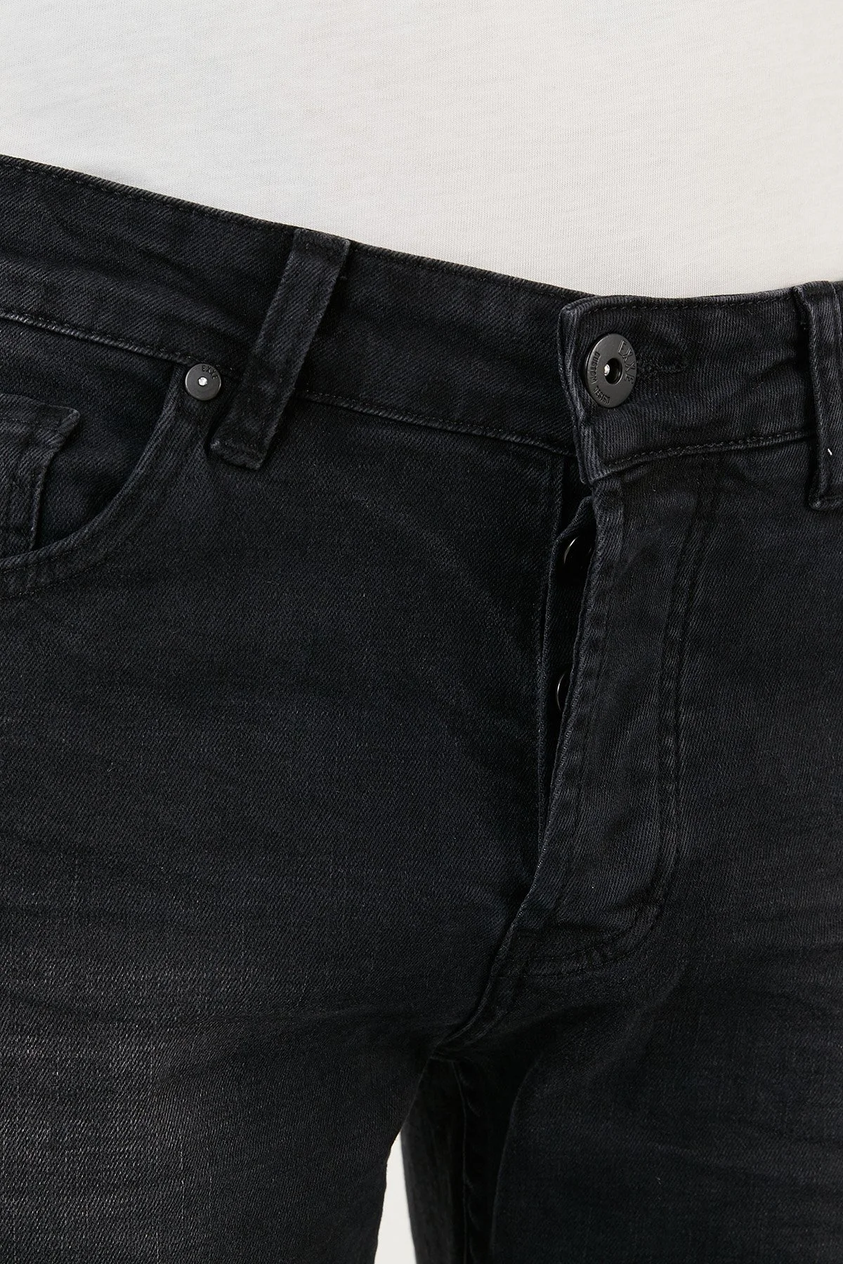Exxe Pamuklu Skinny Fit Dar Paça Jeans Erkek Kot Pantolon EX1002K004BARTEZ SİYAH - 6