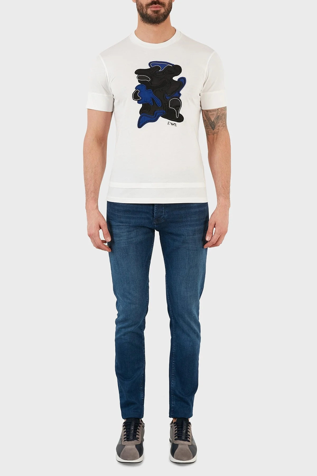 Exxe Pamuklu Skinny Fit Dar Paça Jeans Erkek Kot Pantolon EX1002K005BARTEZ LACİVERT - 1