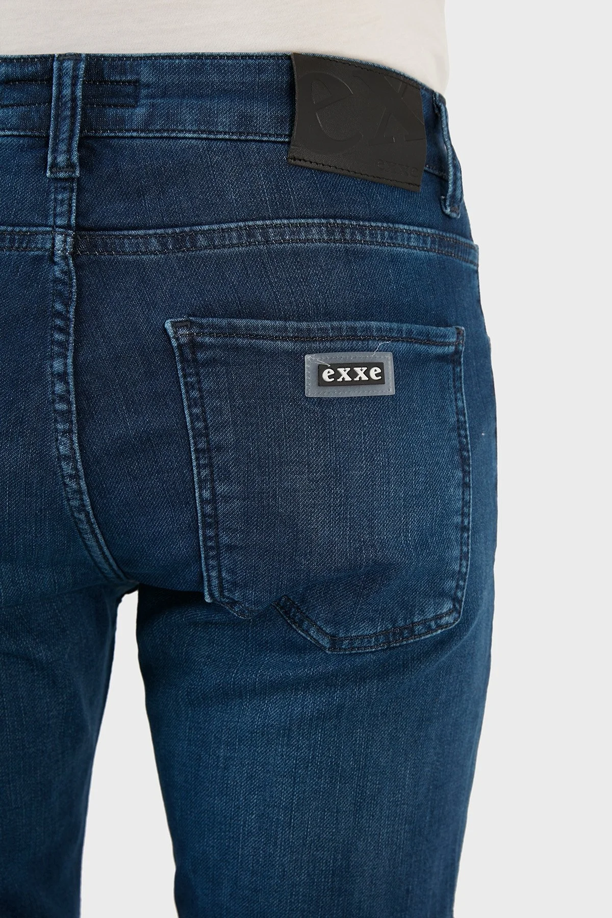 Exxe Pamuklu Skinny Fit Dar Paça Jeans Erkek Kot Pantolon EX1002K005BARTEZ LACİVERT - 7