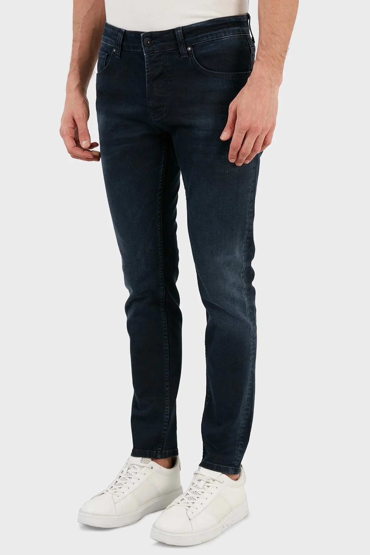 Exxe Pamuklu Skinny Fit Dar Paça Jeans Erkek Kot Pantolon EX1002K007BARTEZ SİYAH - 3