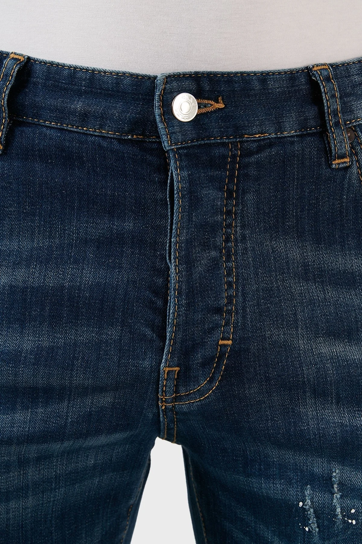 Exxe Yüksek Bel Slim Fit Dar Paça Pamuklu Jeans Erkek Kot Pantolon 629DSK001 MAVİ - 5