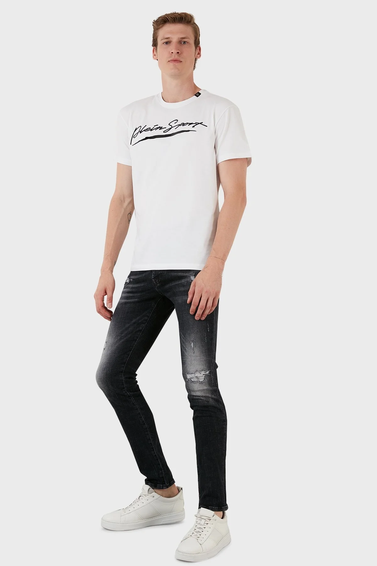 Exxe Yüksek Bel Slim Fit Dar Paça Pamuklu Jeans Erkek Kot Pantolon 629DSK002 ANTRASİT - 1