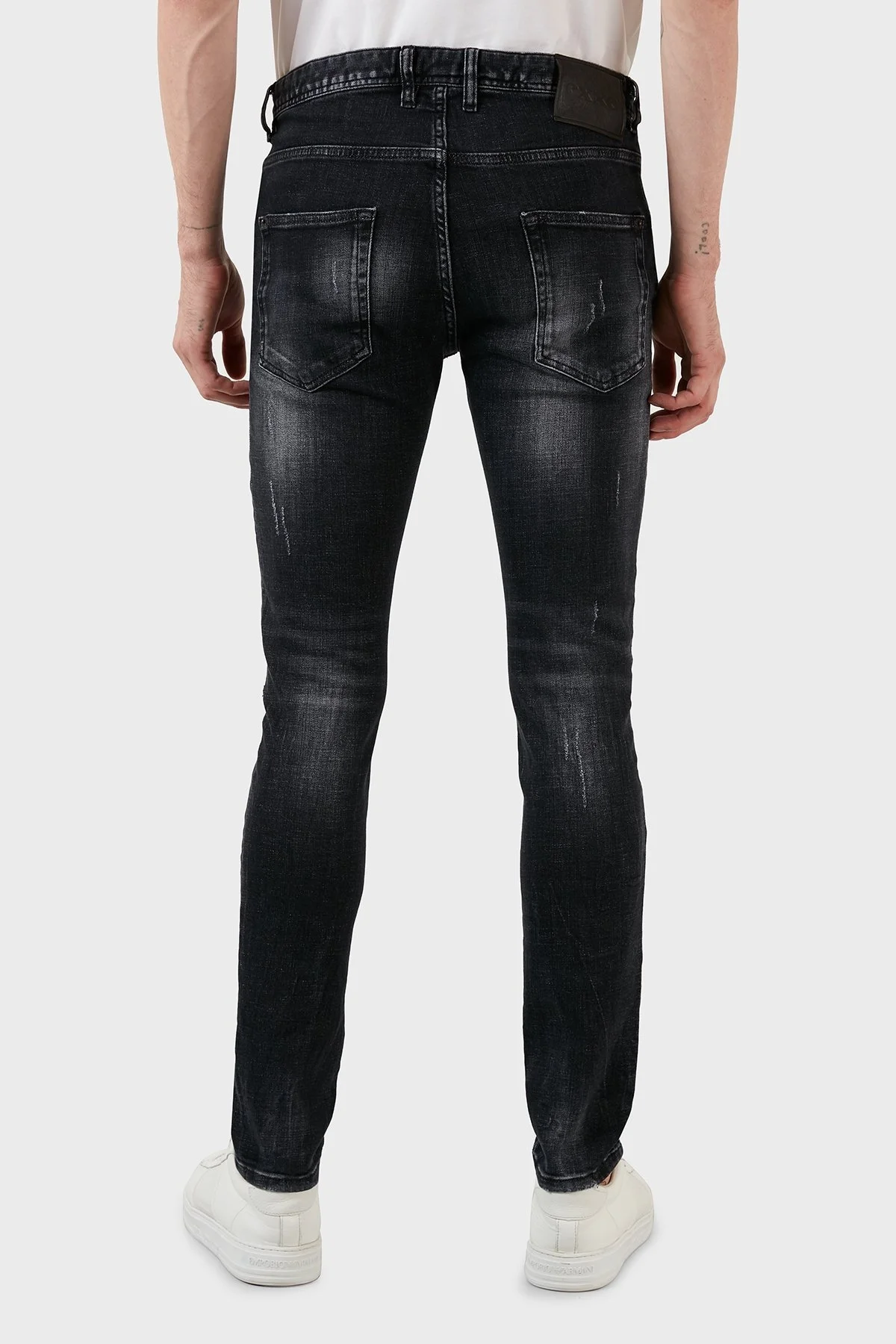 Exxe Yüksek Bel Slim Fit Dar Paça Pamuklu Jeans Erkek Kot Pantolon 629DSK002 ANTRASİT - 4