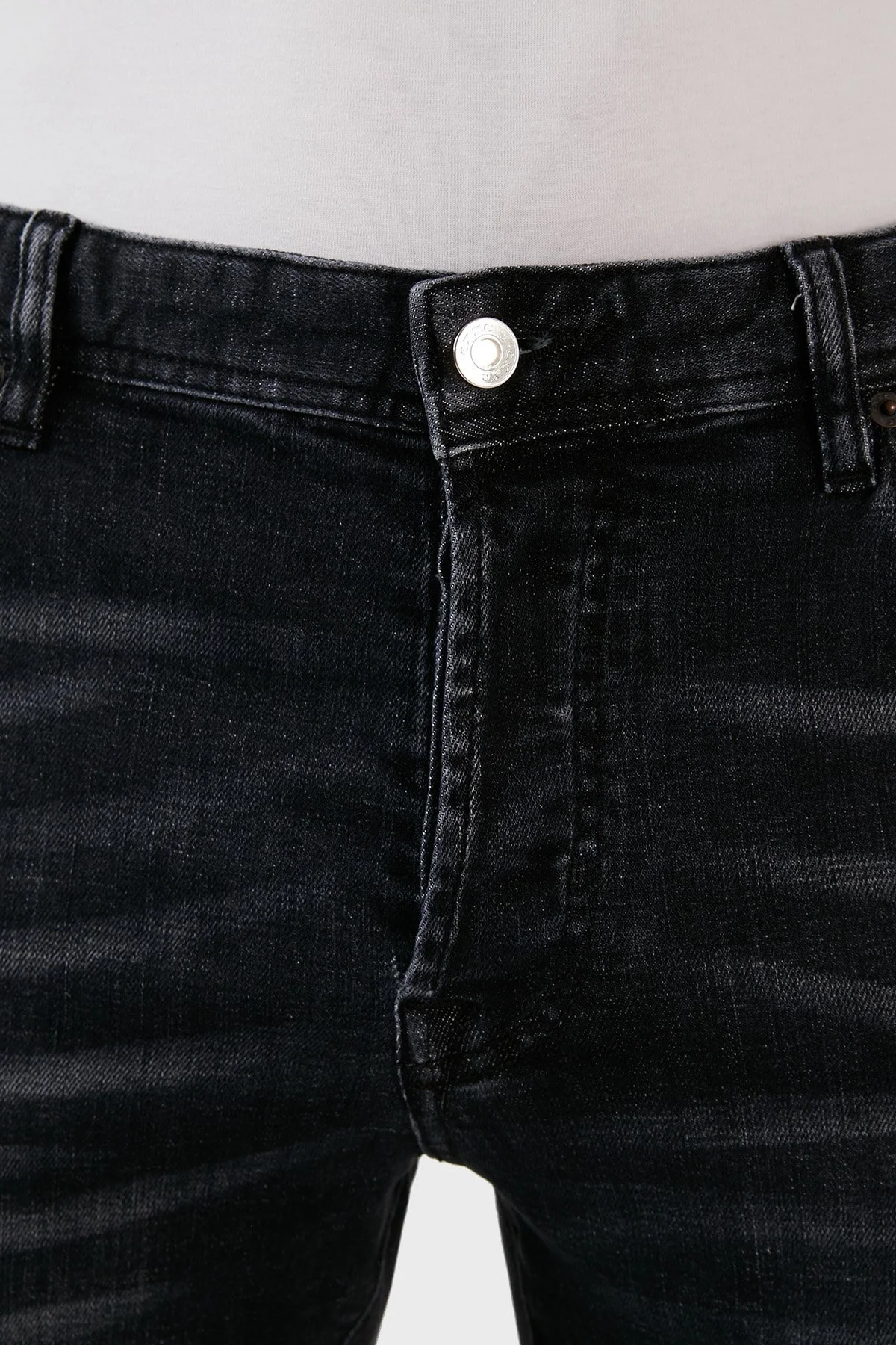 Exxe Yüksek Bel Slim Fit Dar Paça Pamuklu Jeans Erkek Kot Pantolon 629DSK002 ANTRASİT - 5