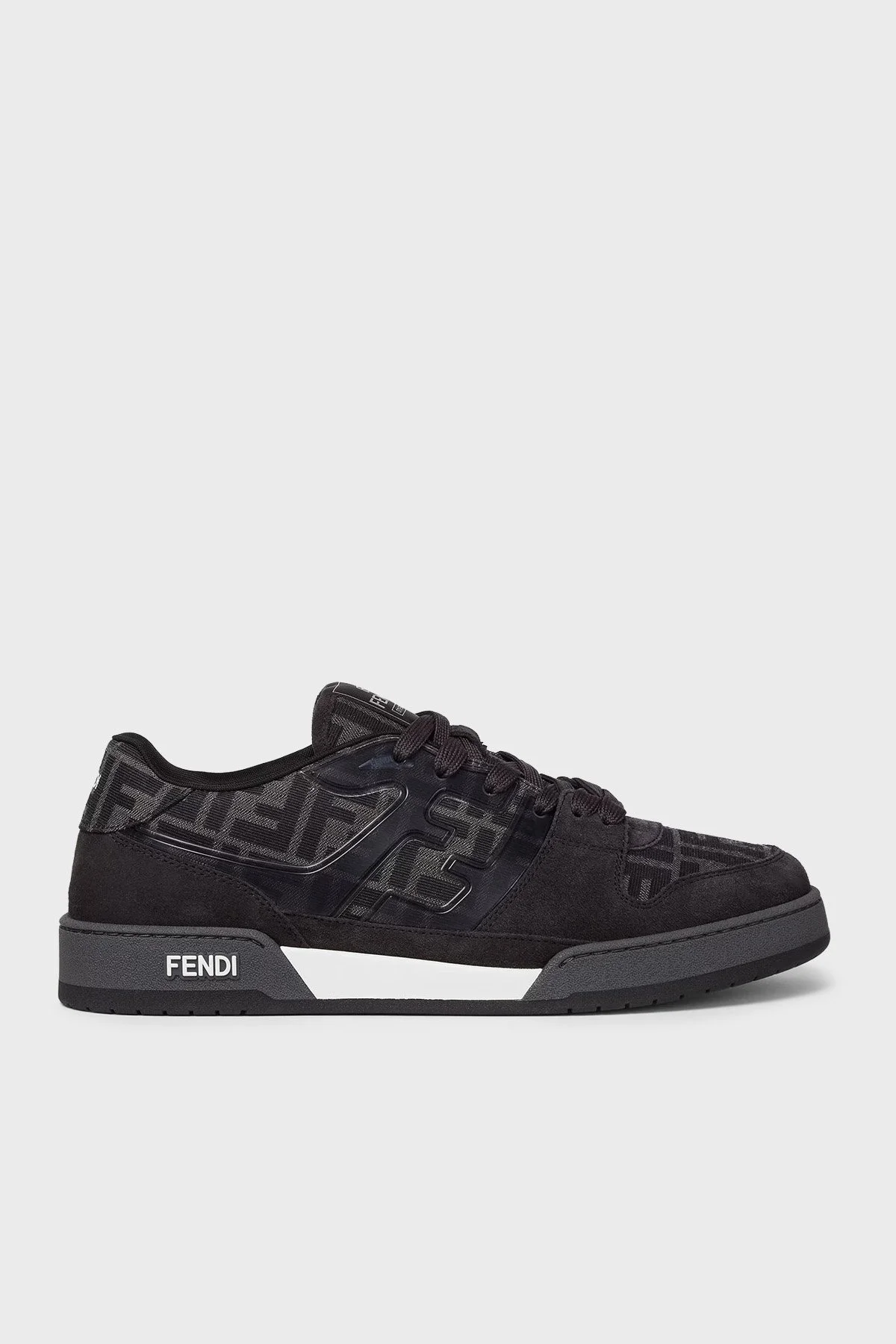 Fendi Deri Logolu Sneaker Erkek Ayakkabı 7E1688 AQ6I F1R71 SİYAH-LACİVERT - 1