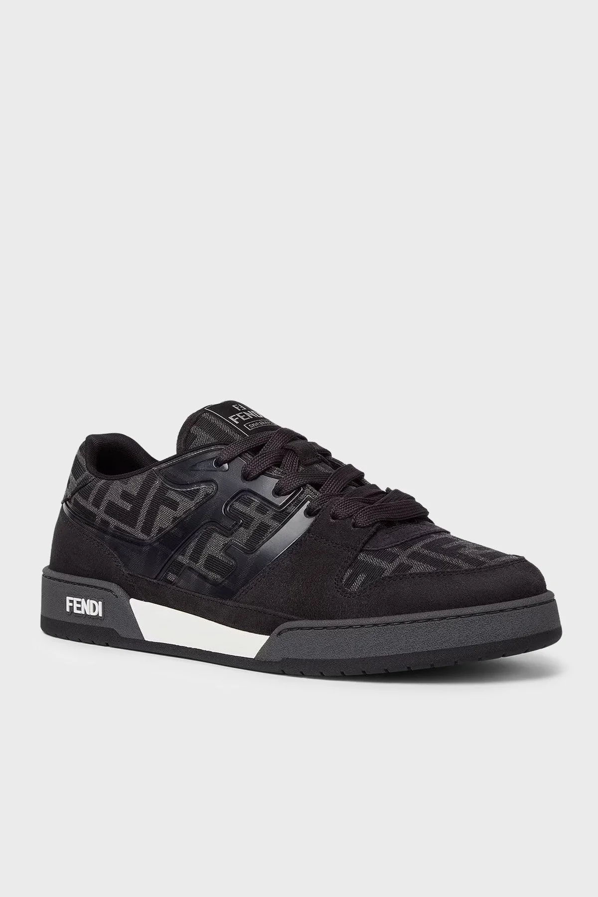 Fendi Deri Logolu Sneaker Erkek Ayakkabı 7E1688 AQ6I F1R71 SİYAH-LACİVERT - 4