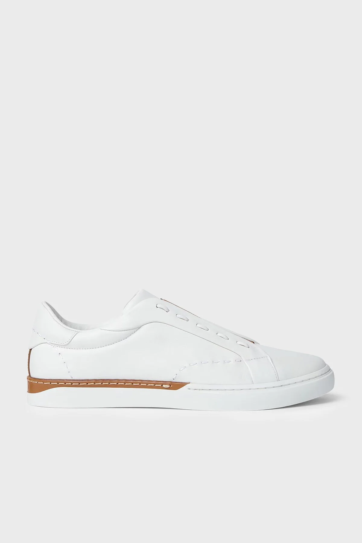 Fendi Deri Sneaker Erkek Ayakkabı 7E1937 A2C9 F1XIF Beyaz - 1