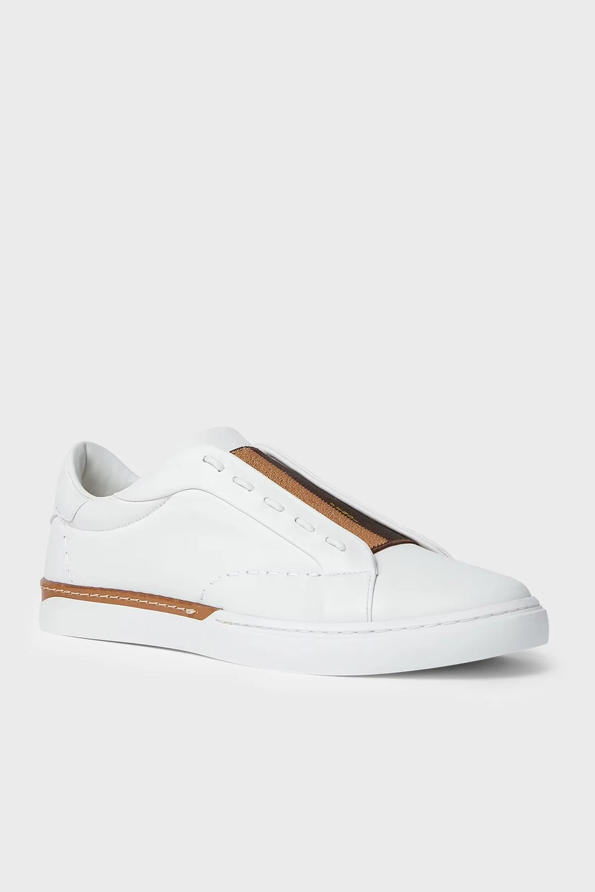 Fendi Deri Sneaker Erkek Ayakkabı 7E1937 A2C9 F1XIF Beyaz - 2