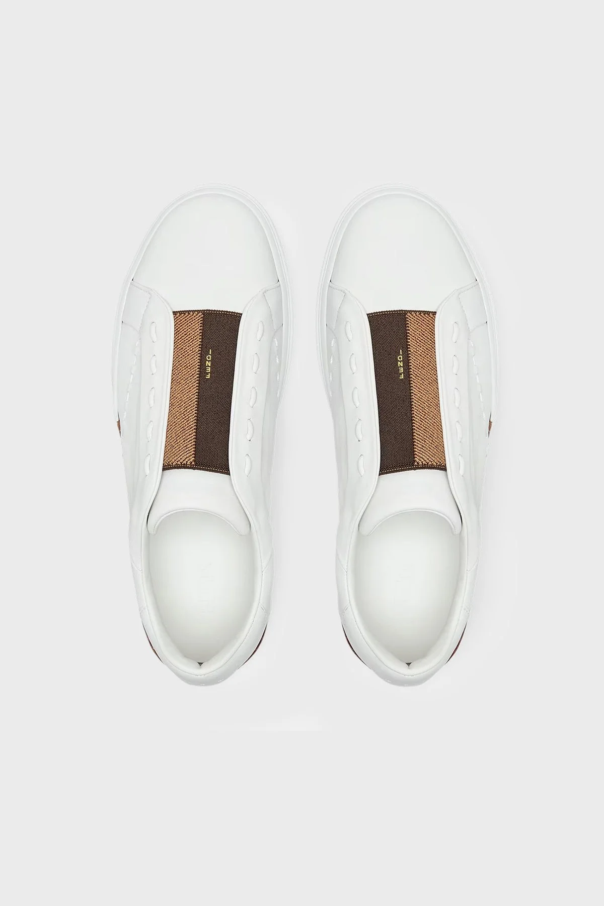 Fendi Deri Sneaker Erkek Ayakkabı 7E1937 A2C9 F1XIF Beyaz - 4