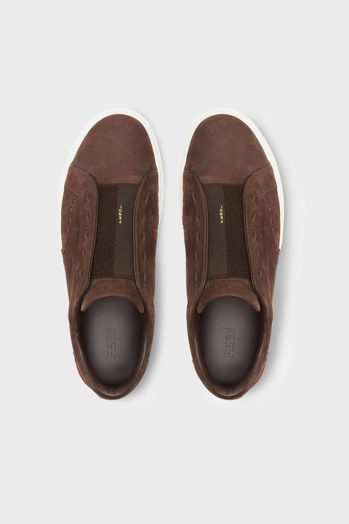Fendi Deri Sneaker Erkek Ayakkabı 7E1937 AY1X F1WPI Kahve - 2