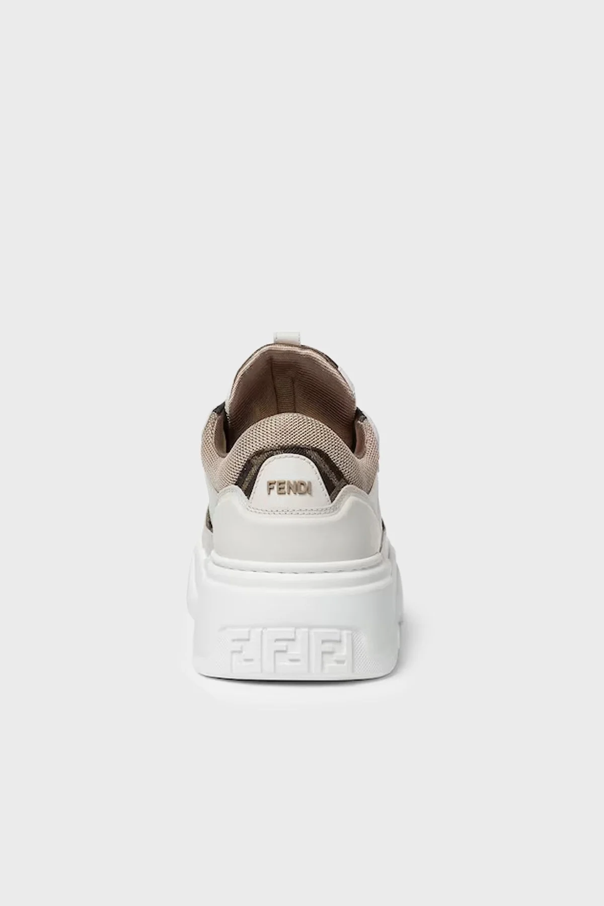 Fendi Logolu Deri Karışımlı Sneaker Erkek Ayakkabı 7E1728 AU20 F1RSR BEYAZ - 5