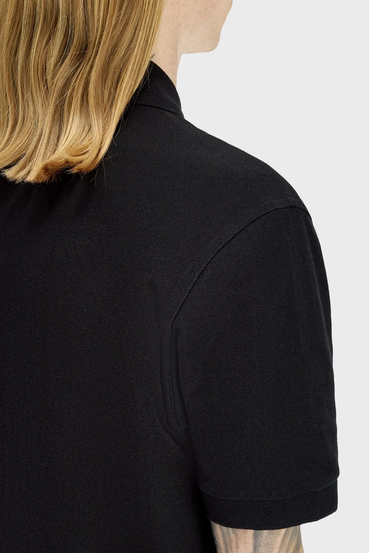 Fred Perry % 100 Pamuk Çizgili Regular Fit Yarım Fermuarlı Erkek Polo M2419 90A SİYAH - 5