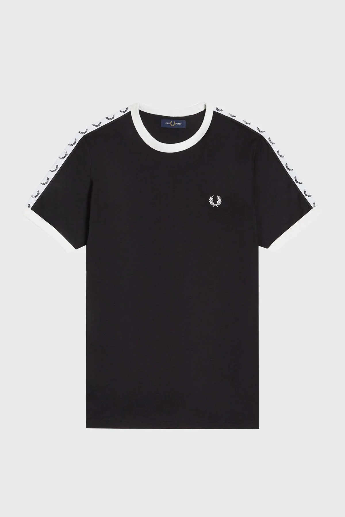 Fred Perry % 100 Pamuk Logo Baskılı Regular Fit Bisiklet Yaka Erkek T Shirt M4620 102 SİYAH - 11