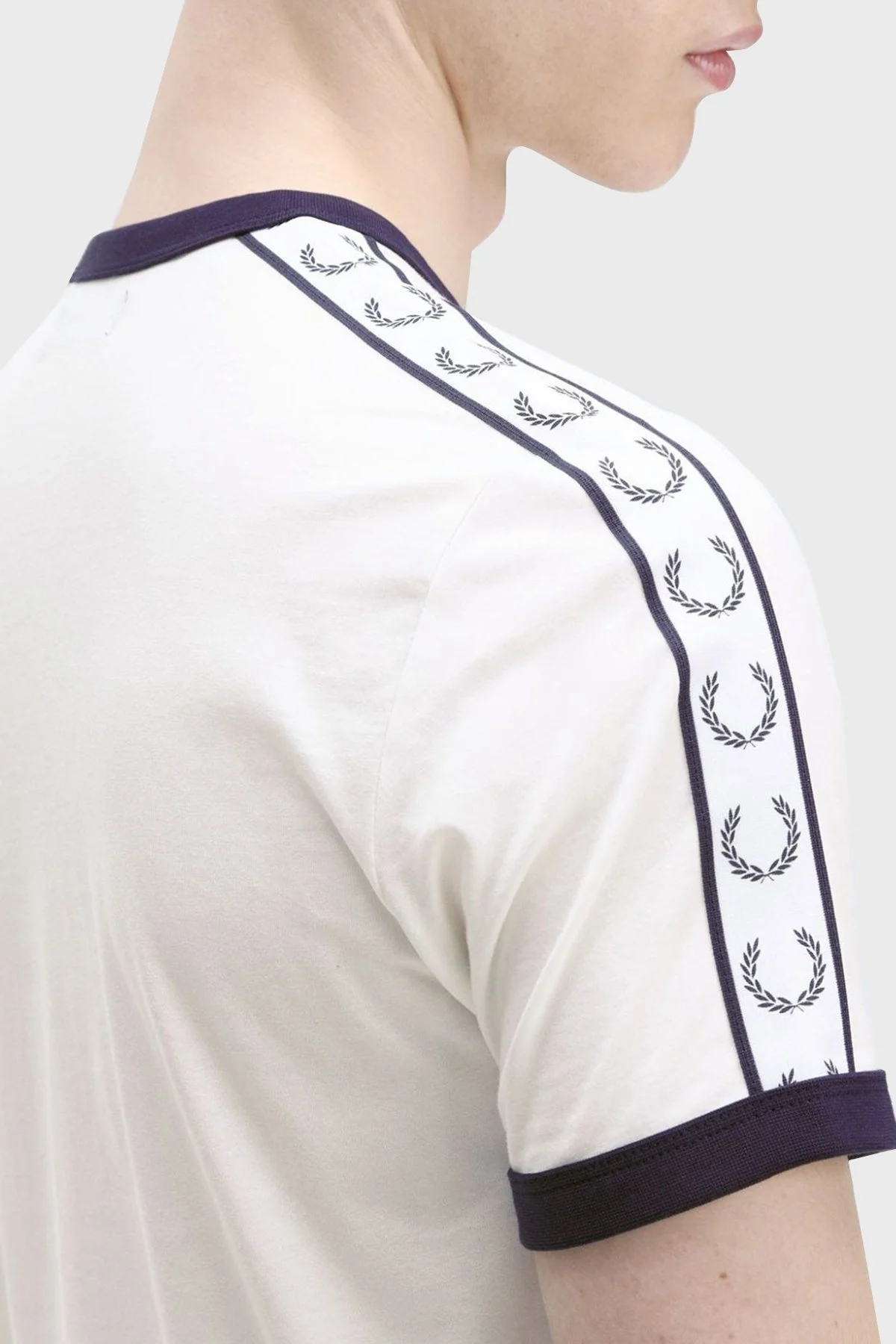 Fred Perry % 100 Pamuk Logo Baskılı Regular Fit Bisiklet Yaka Erkek T Shirt M4620 129 BEYAZ - 11