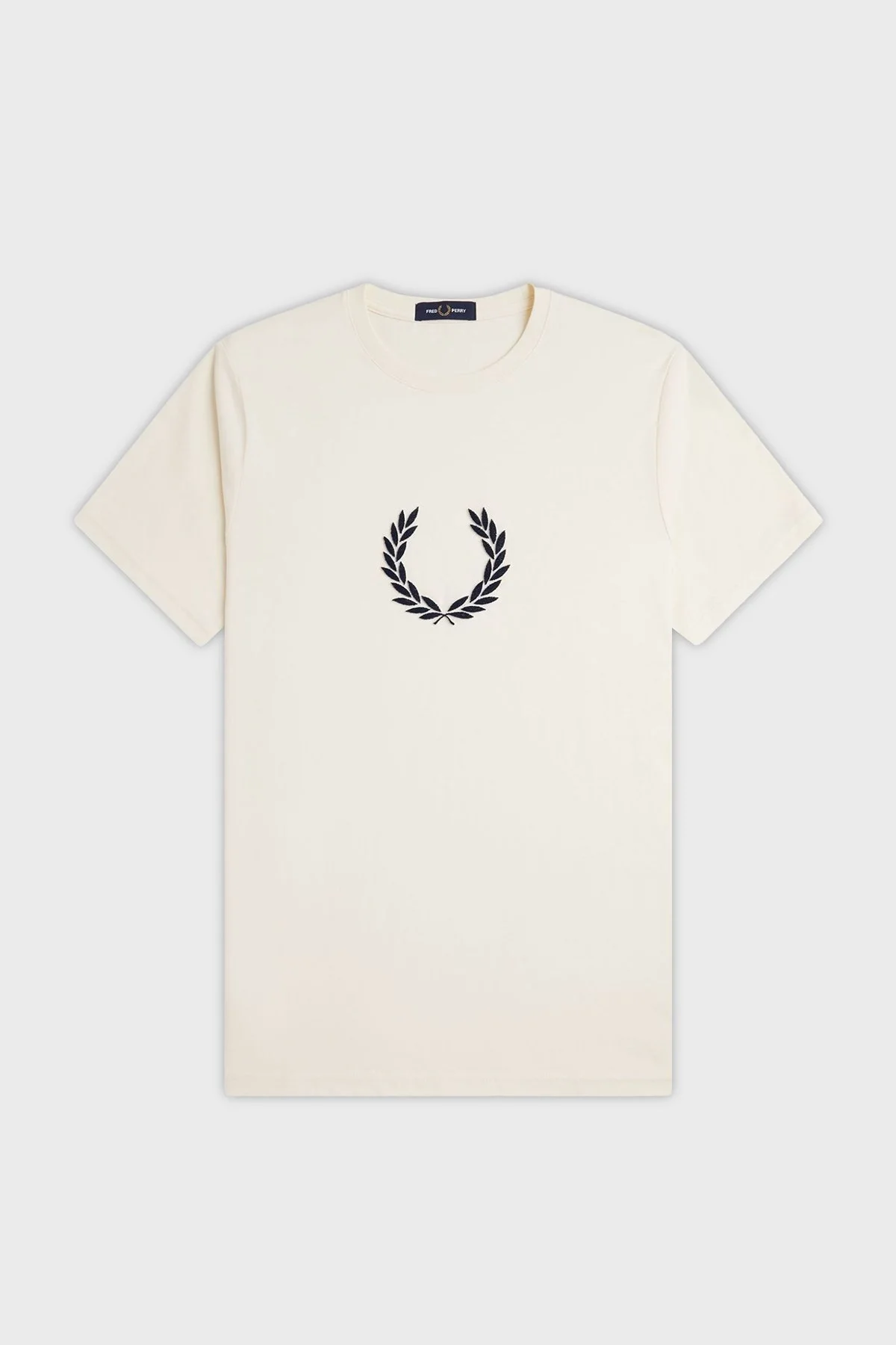 Fred Perry % 100 Pamuk Logo Nakışlı Regular Fit Bisiklet Yaka Erkek T Shirt M8587 560 EKRU - 11