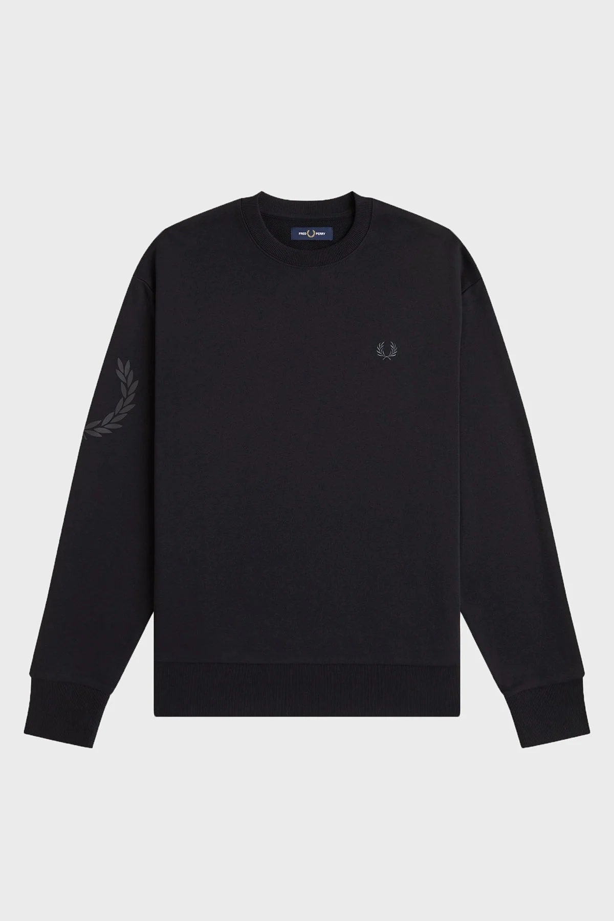 Fred Perry %100 Pamuk Regular Fit Bisiklet Yaka Erkek Sweat M3622 102 Siyah - 5