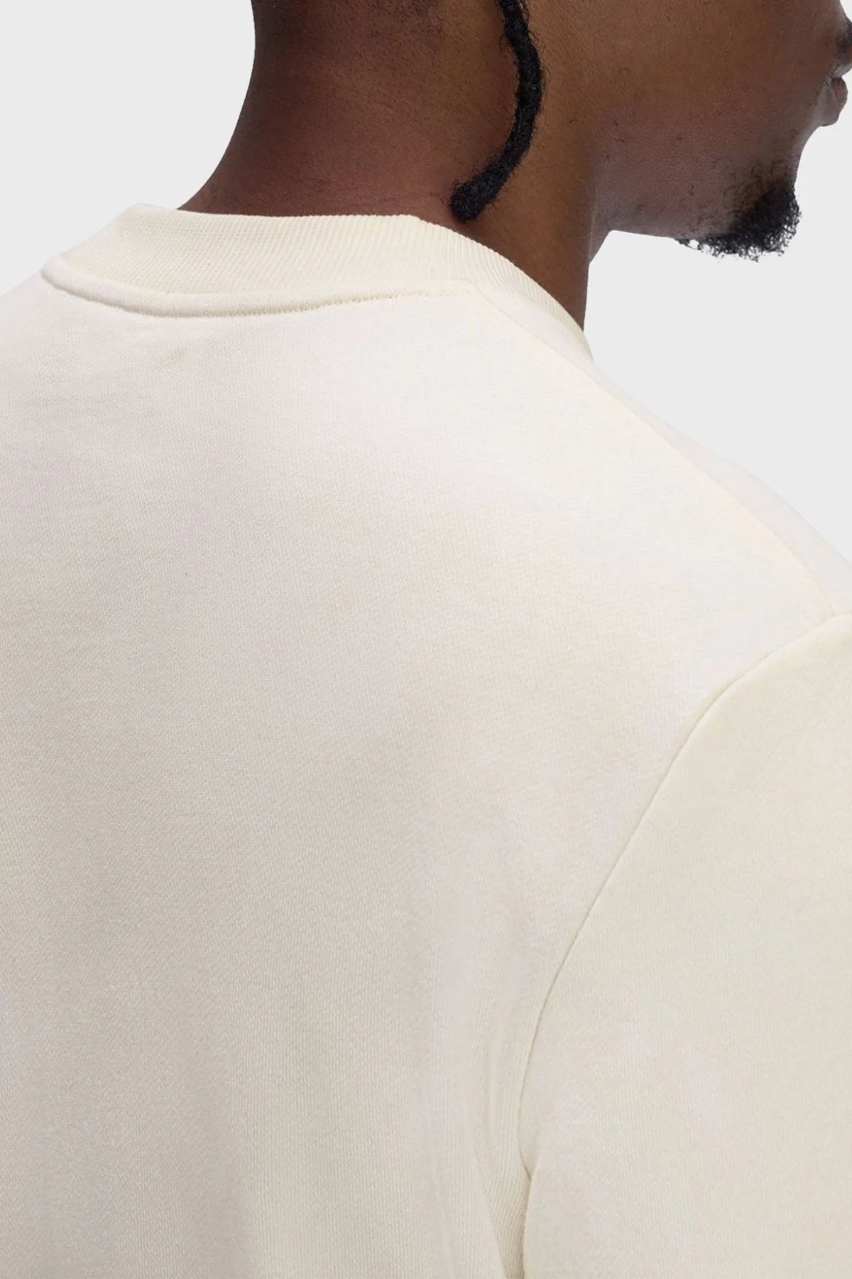 Fred Perry % 100 Pamuk Regular Fit Bisiklet Yaka Logolu Erkek Sweat M7535 Z46 BEJ - 5