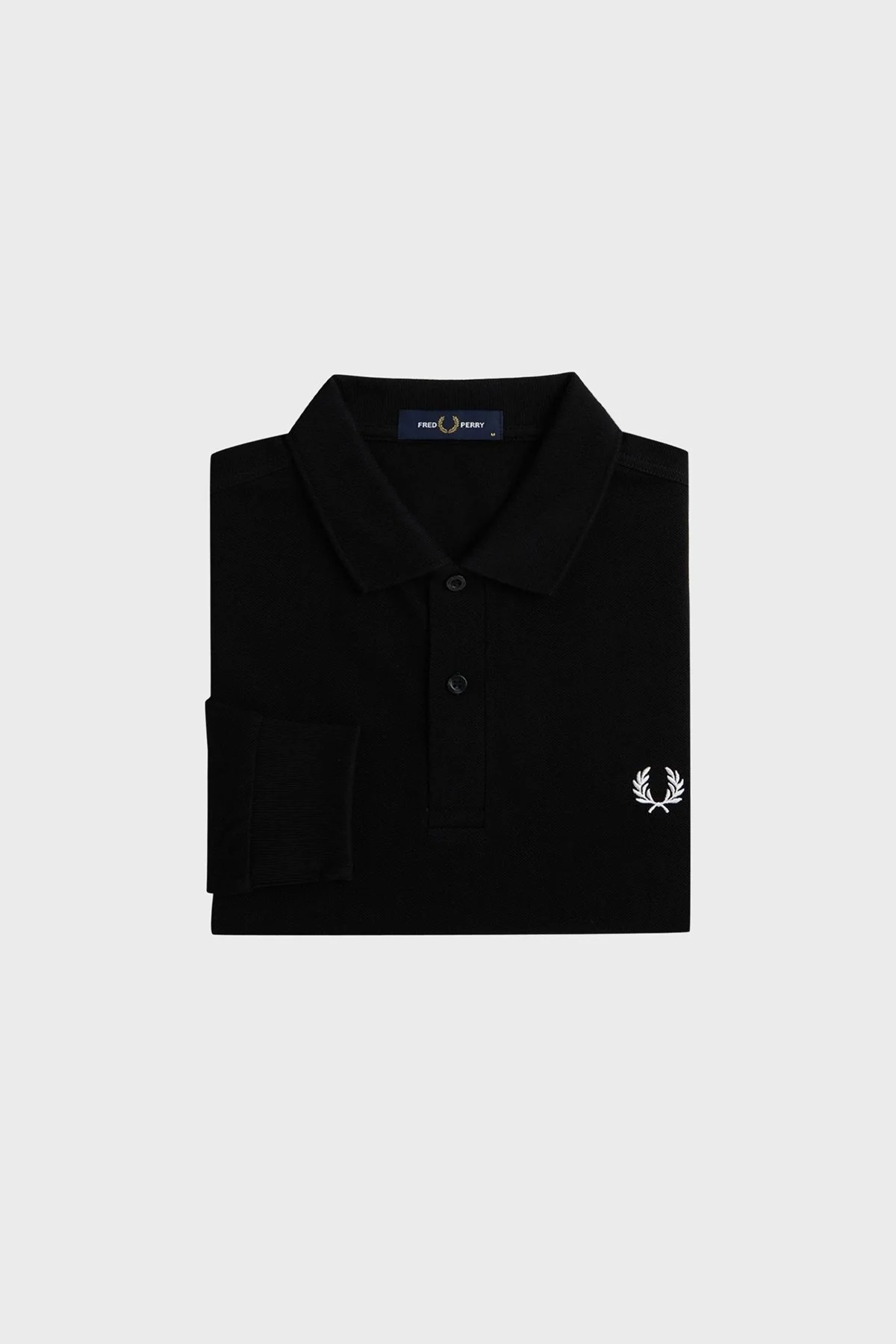 Fred Perry % 100 Pamuk Regular Fit Düğmeli Erkek Polo Yaka Sweat M6006 350 SİYAH - 3