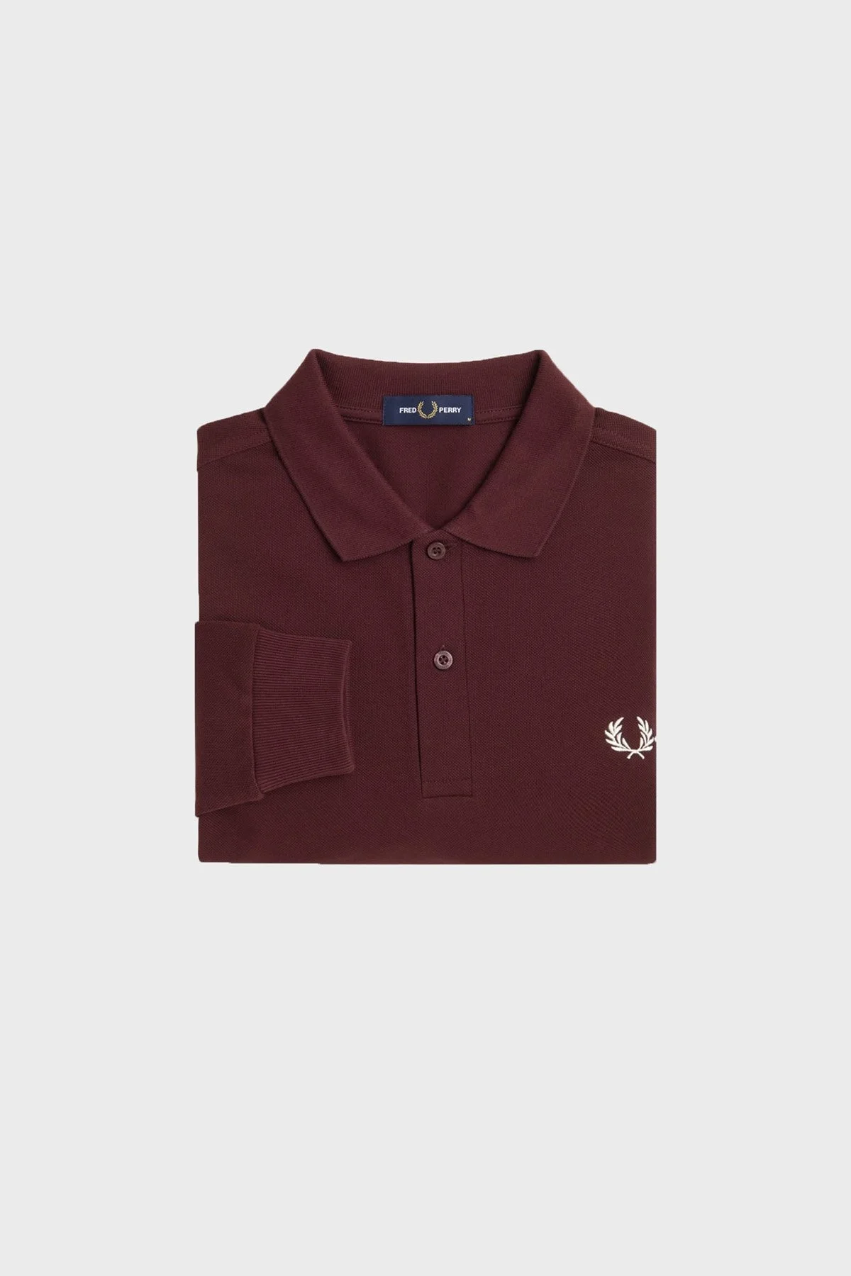 Fred Perry % 100 Pamuk Regular Fit Düğmeli Erkek Polo Yaka Sweat M6006 597 BORDO - 3