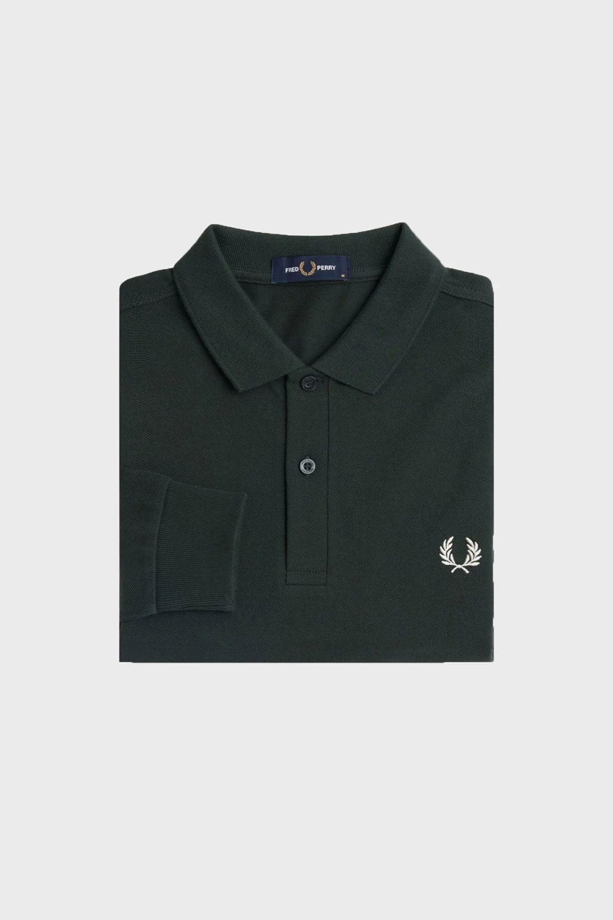 Fred Perry % 100 Pamuk Regular Fit Düğmeli Erkek Polo Yaka Sweat M6006 T50 HAKİ - 3