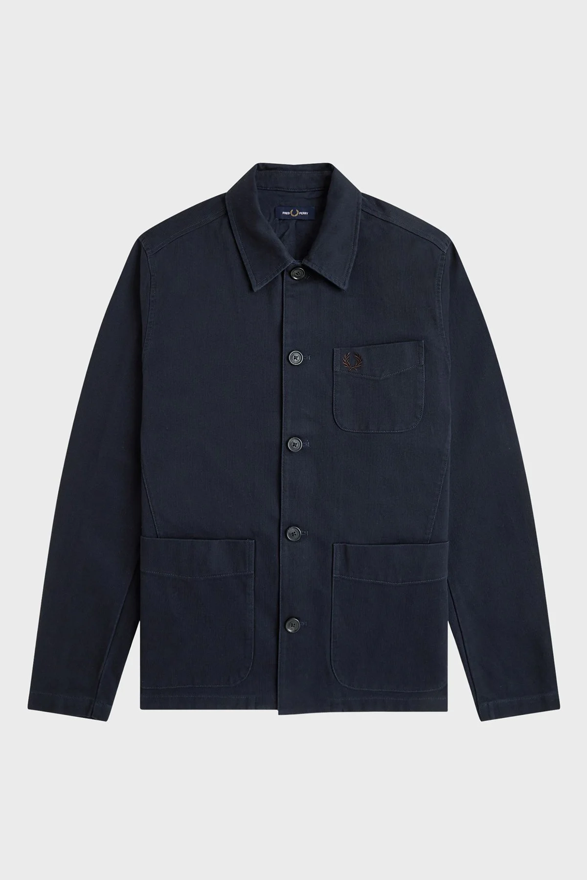 Fred Perry %100 Pamuk Regular Fit Klasik Yaka Erkek Gömlek M1701 608 Lacivert - 6