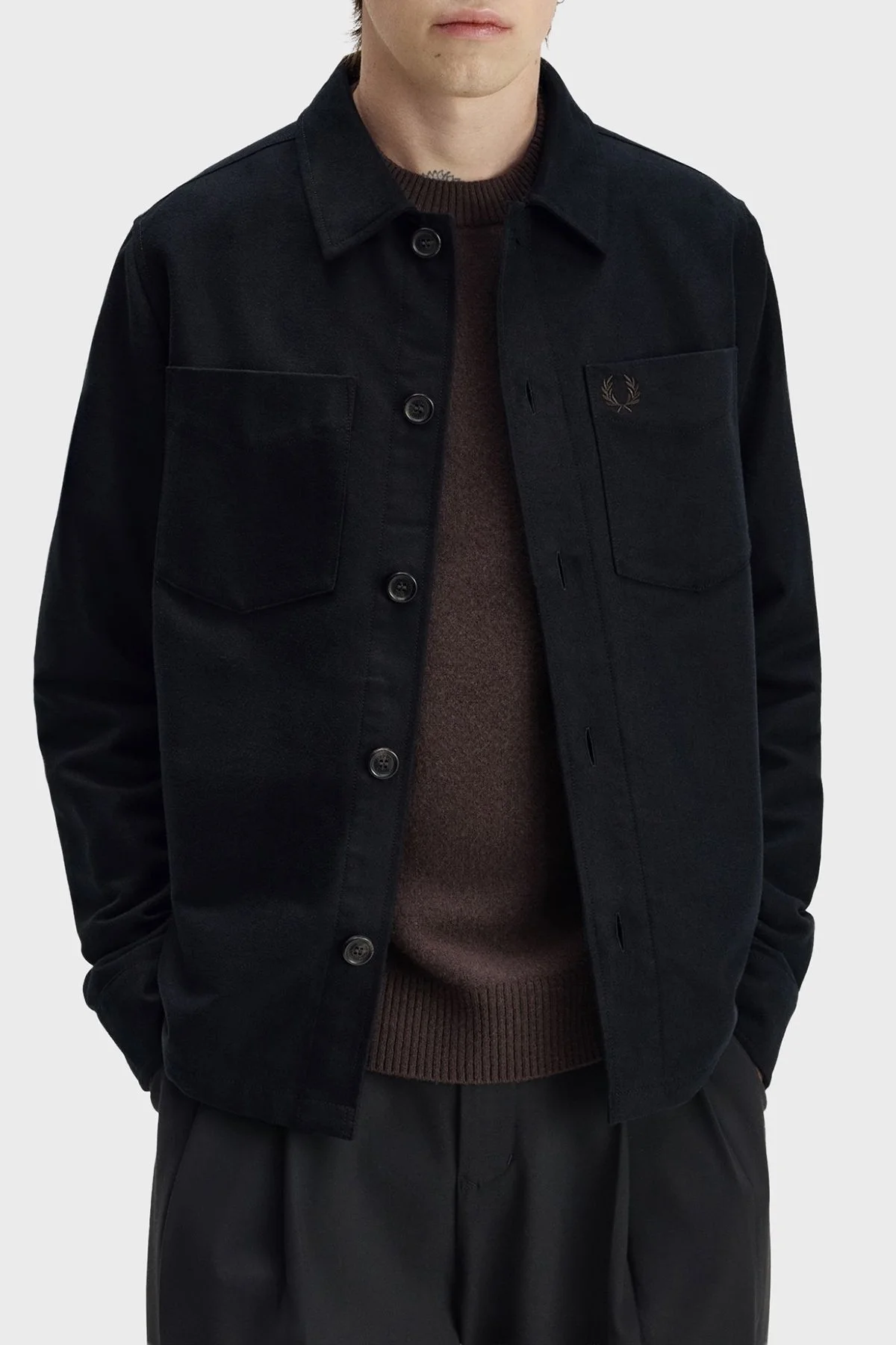 Fred Perry %100 Pamuk Regular Fit Klasik Yaka Erkek Gömlek M1723 184 Siyah - 4