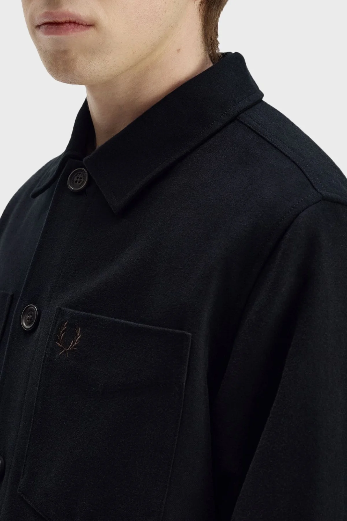 Fred Perry %100 Pamuk Regular Fit Klasik Yaka Erkek Gömlek M1723 184 Siyah - 5
