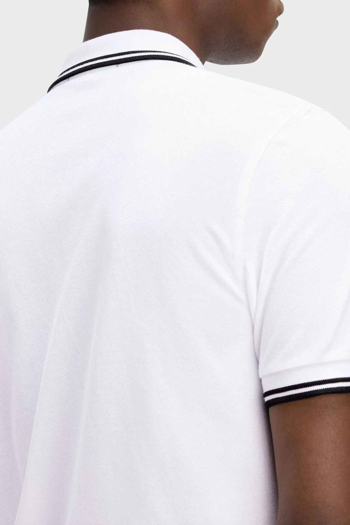 Fred Perry % 100 Pamuk Regular Fit Şerit Detaylı Düğmeli Erkek Polo Yaka T Shirt M3600 200 BEYAZ - 11