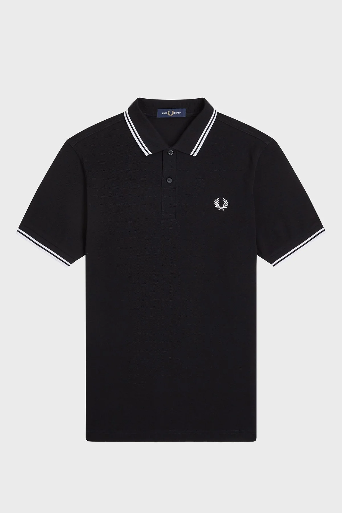 Fred Perry % 100 Pamuk Regular Fit Şerit Detaylı Düğmeli Erkek Polo Yaka T Shirt M3600 350 SİYAH - 12