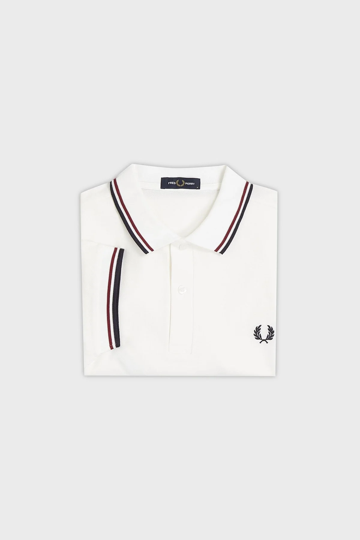 Fred Perry % 100 Pamuk Regular Fit Şerit Detaylı Düğmeli Erkek Polo Yaka T Shirt M3600 T60 EKRU - 12
