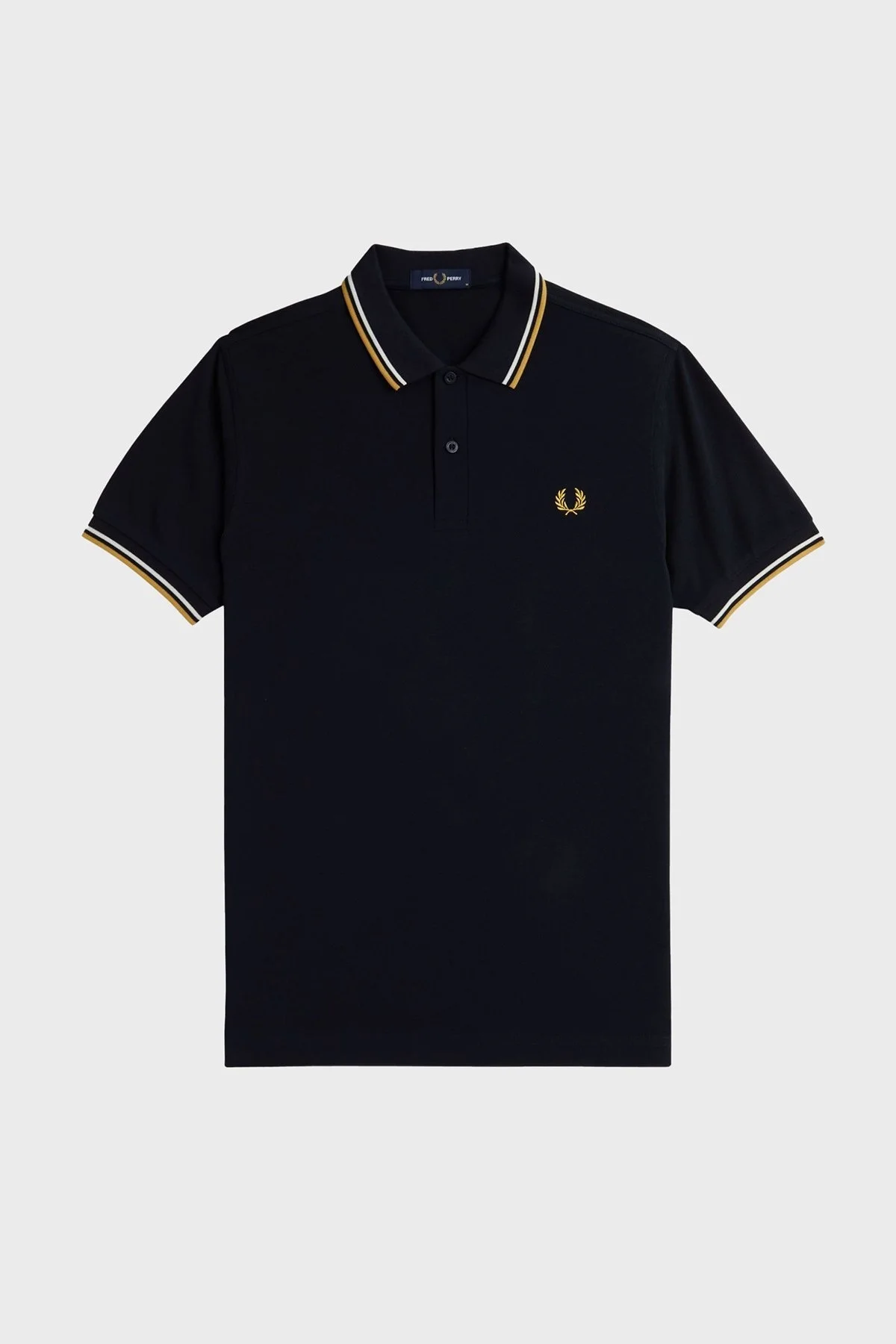 Fred Perry % 100 Pamuk Regular Fit Şerit Detaylı Düğmeli Erkek Polo Yaka T Shirt M3600 W53 LACİVERT - 5