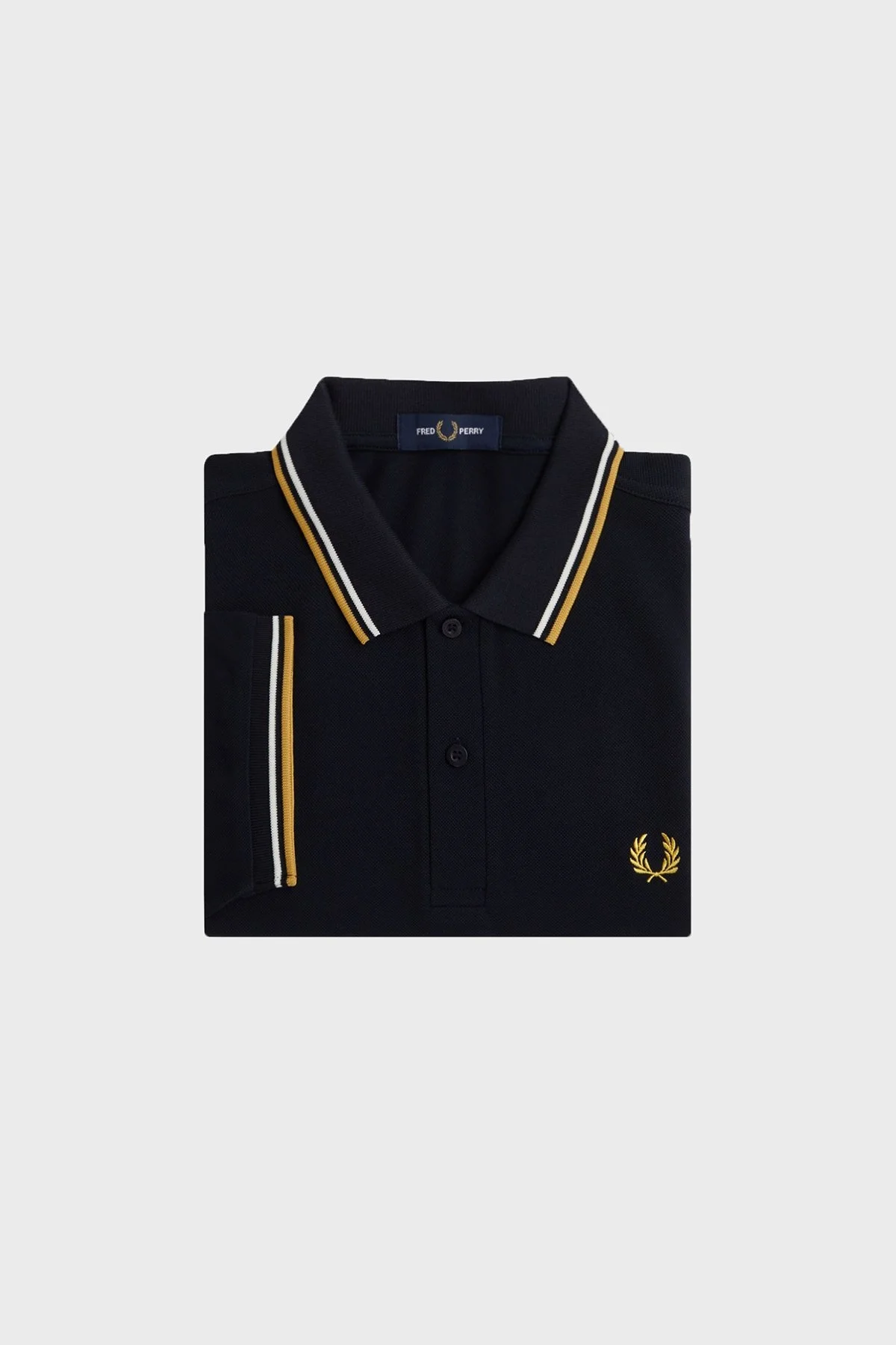 Fred Perry % 100 Pamuk Regular Fit Şerit Detaylı Düğmeli Erkek Polo Yaka T Shirt M3600 W53 LACİVERT - 7