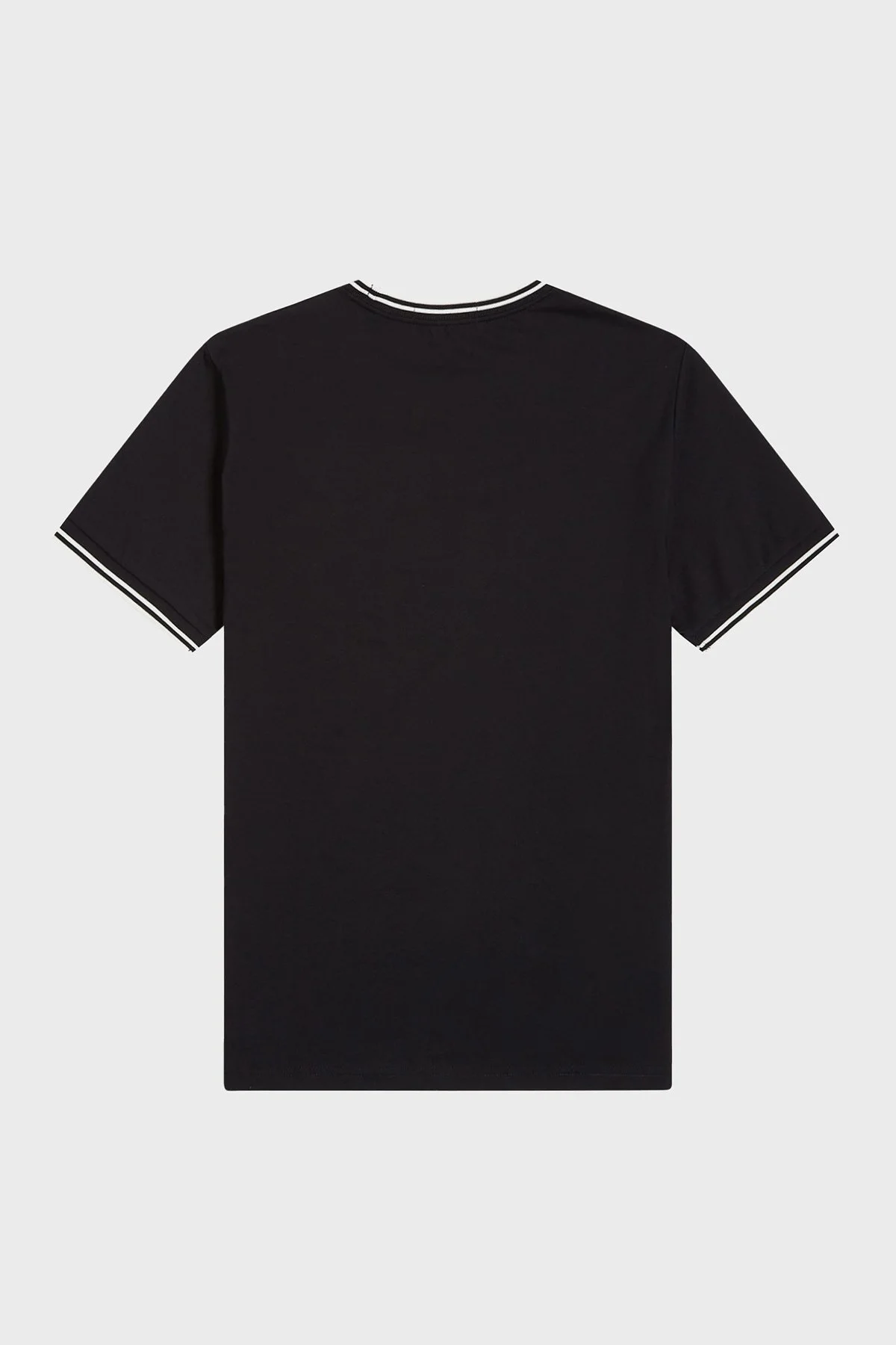 Fred Perry % 100 Pamuk Regular Fit Şerit Detaylı Sıfır Yaka Erkek T Shirt M1588 102 SİYAH - 12