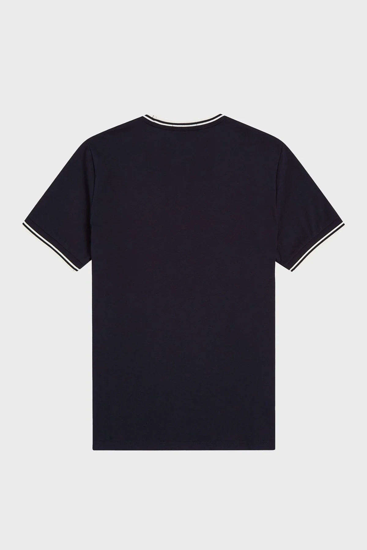 Fred Perry % 100 Pamuk Regular Fit Şerit Detaylı Sıfır Yaka Erkek T Shirt M1588 795 LACİVERT - 14