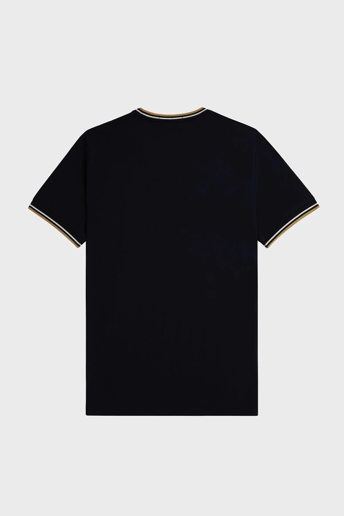 Fred Perry % 100 Pamuk Regular Fit Şerit Detaylı Sıfır Yaka Erkek T Shirt M1588 W53 LACİVERT - 10
