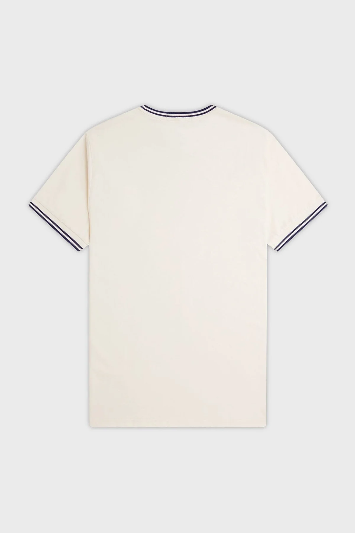 Fred Perry % 100 Pamuk Regular Fit Şerit Detaylı Sıfır Yaka Erkek T Shirt M1588 Y24 EKRU - 12
