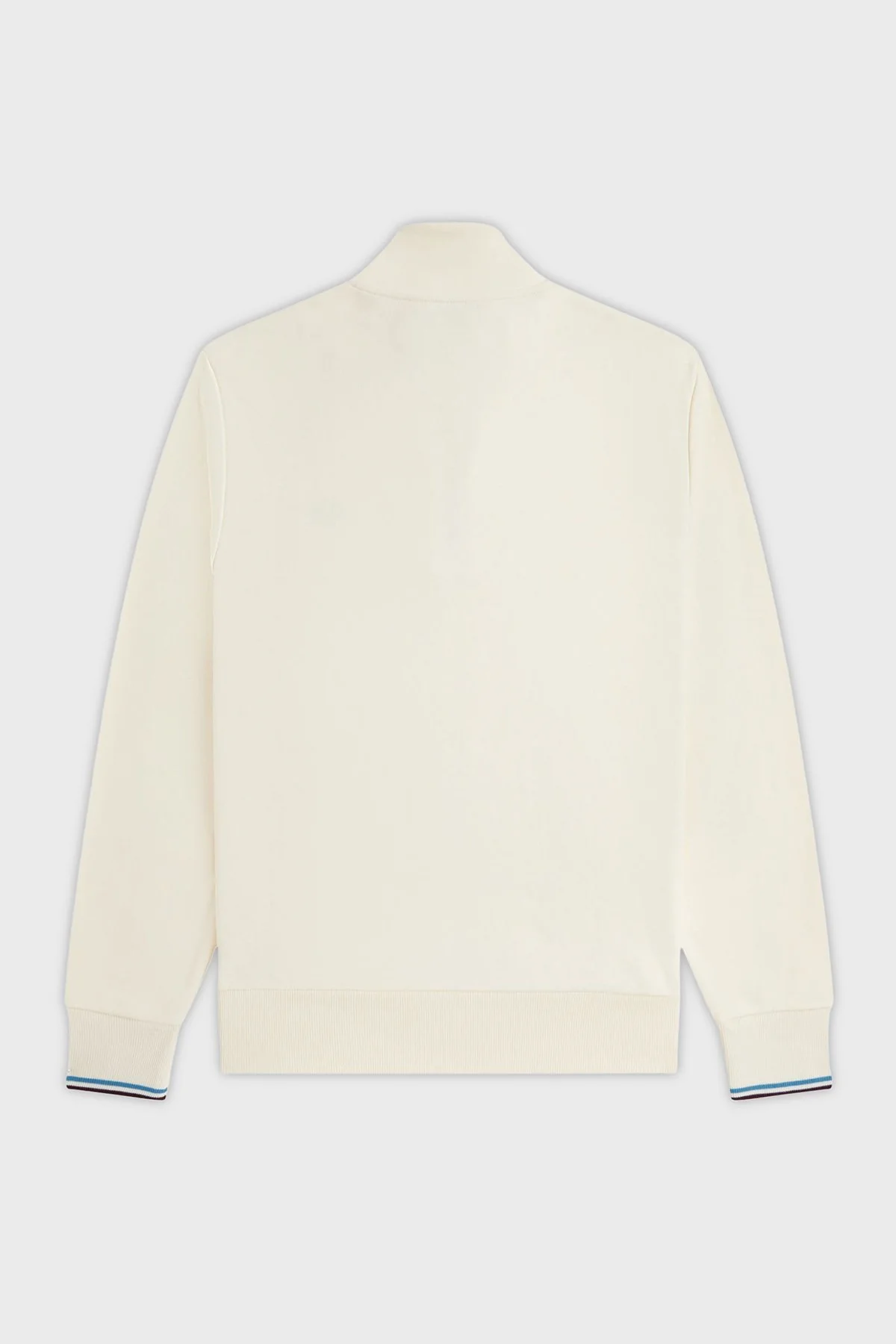 Fred Perry % 100 Pamuk Regular Fit Yarım Fermuarlı Dik Yaka Erkek Sweat M3574 Z46 BEJ - 7