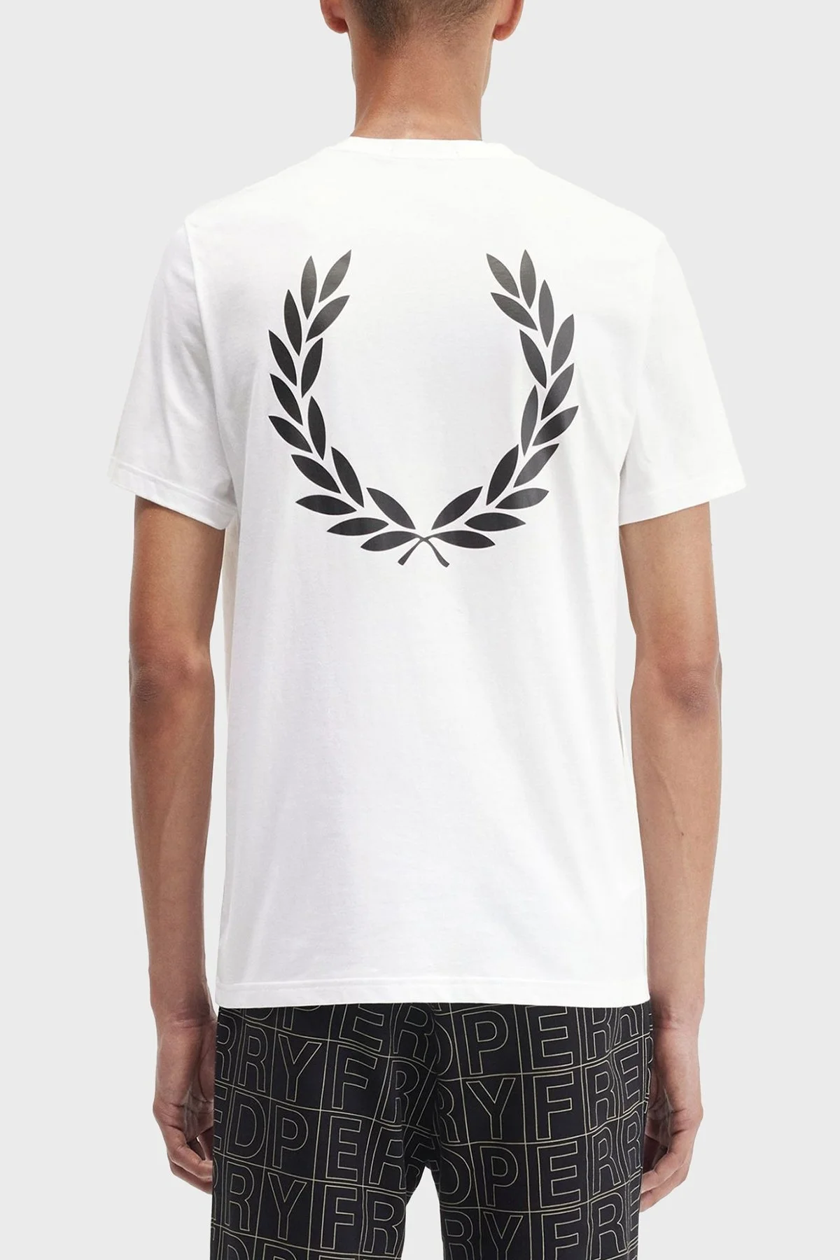 Fred Perry Baskılı % 100 Pamuk Regular Fit Bisiklet Yaka Erkek T Shirt M7784 100 BEYAZ - 9