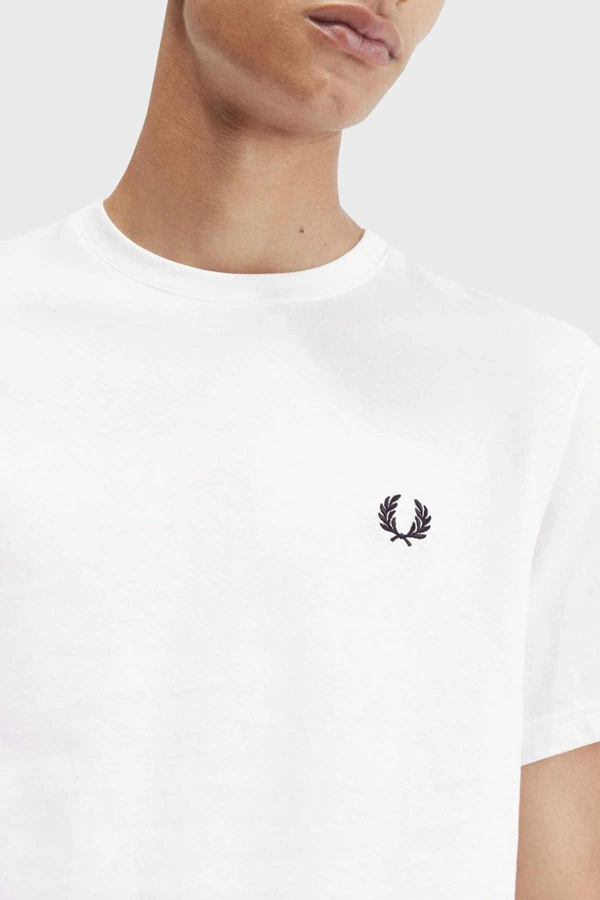 Fred Perry Baskılı % 100 Pamuk Regular Fit Bisiklet Yaka Erkek T Shirt M7784 100 BEYAZ - 11