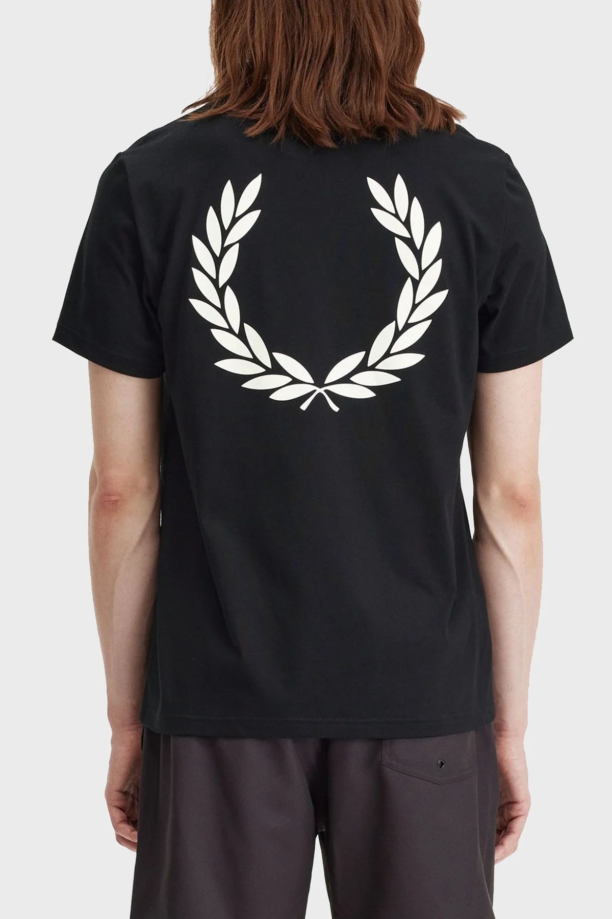 Fred Perry Baskılı % 100 Pamuk Regular Fit Bisiklet Yaka Erkek T Shirt M7784 102 SİYAH - 10