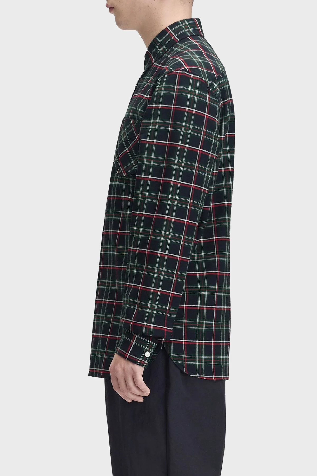 Fred Perry Ekoseli Pamuklu Regular Fit Düğmeli Yaka Erkek Gömlek M3720 Z89 Lacivert-yeşil - 2