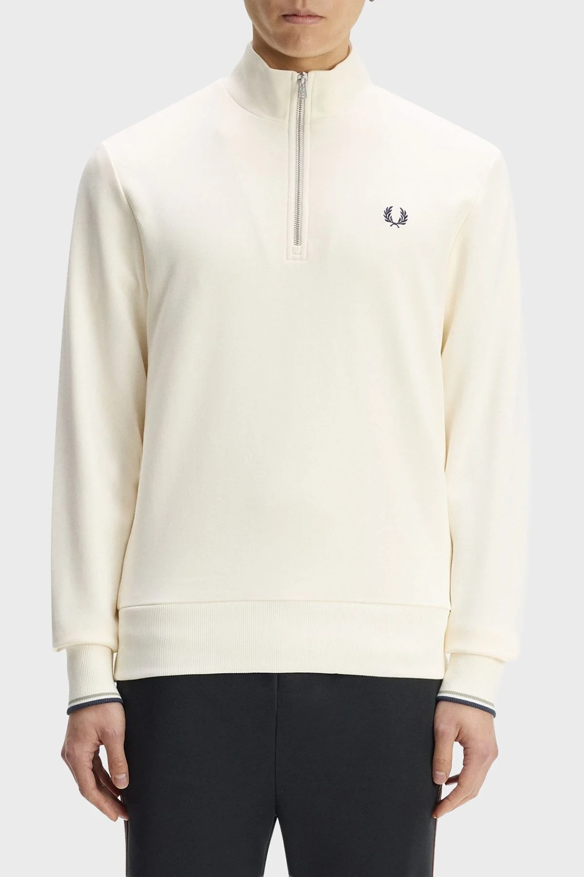 Fred Perry Erkek Sweat M3574 68C Ekru - 1