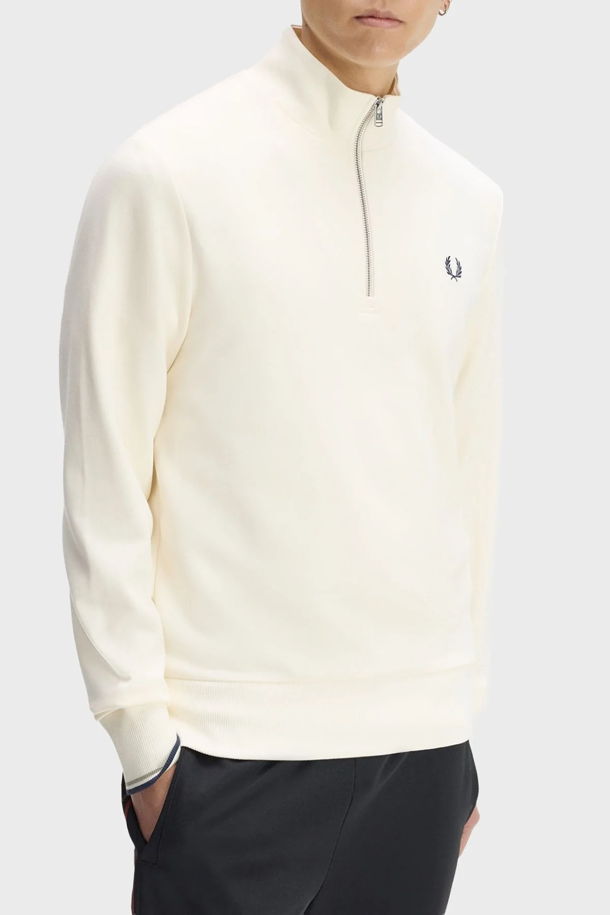Fred Perry Erkek Sweat M3574 68C Ekru - 3
