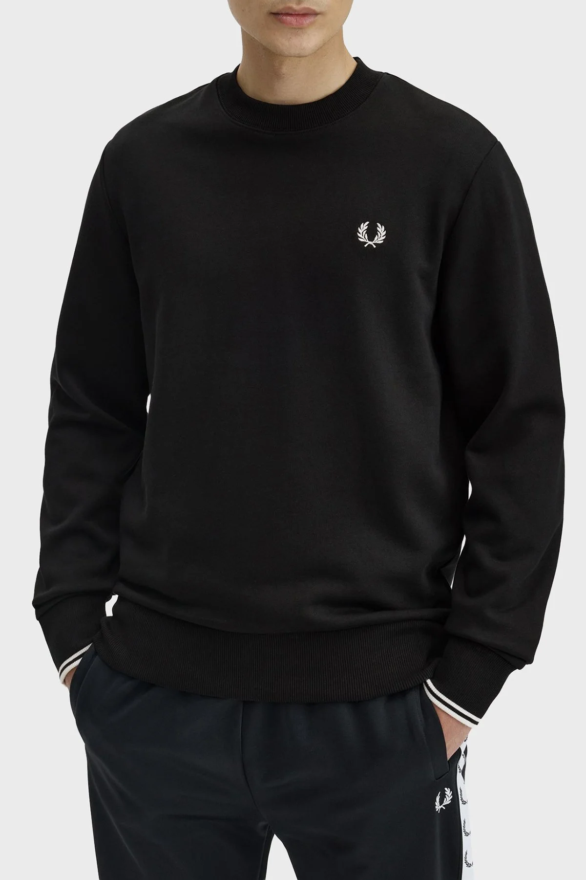 Fred Perry Erkek Sweat M7535 184 Siyah - 4