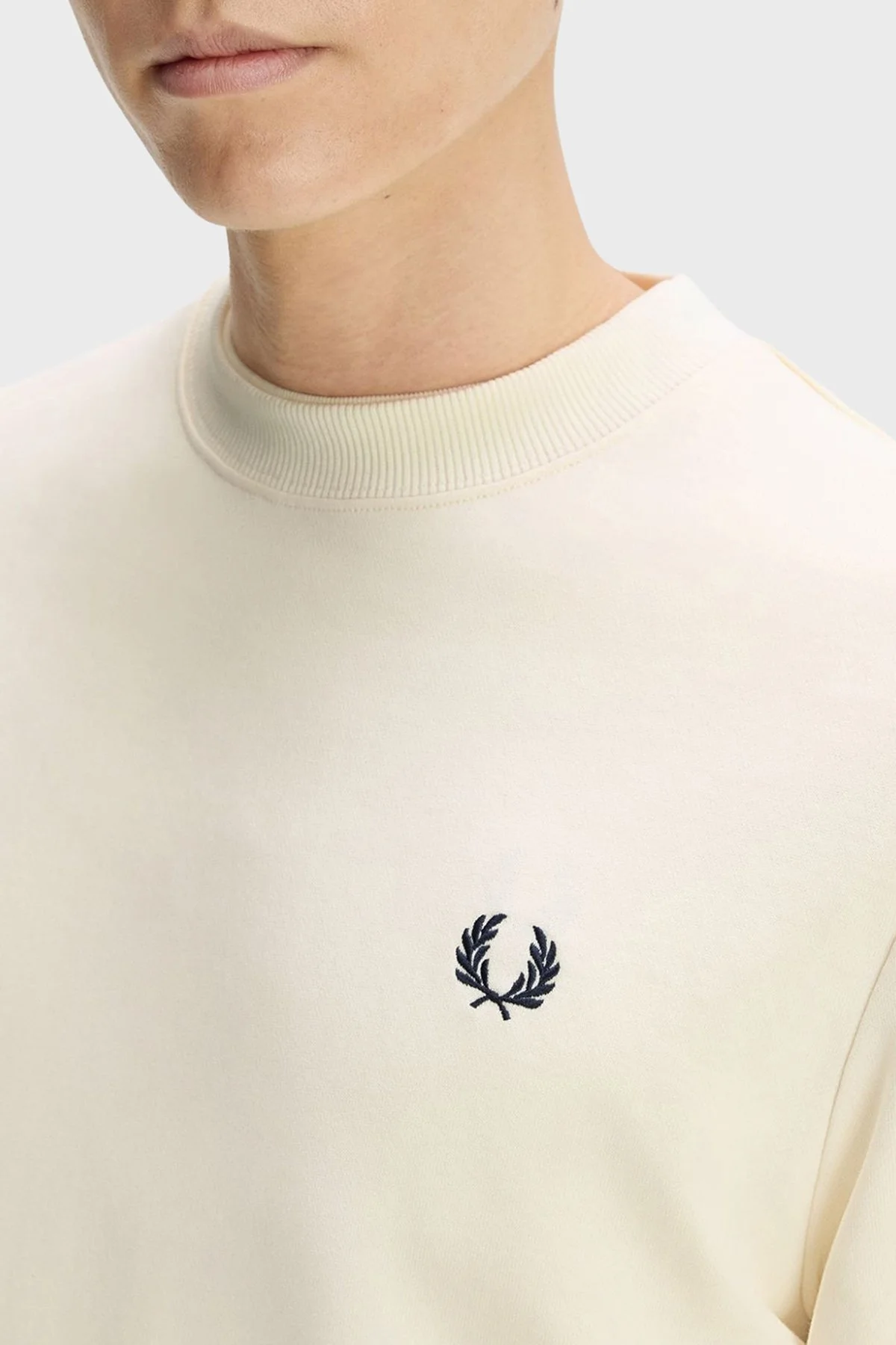 Fred Perry Erkek Sweat M7535 68C Ekru - 4