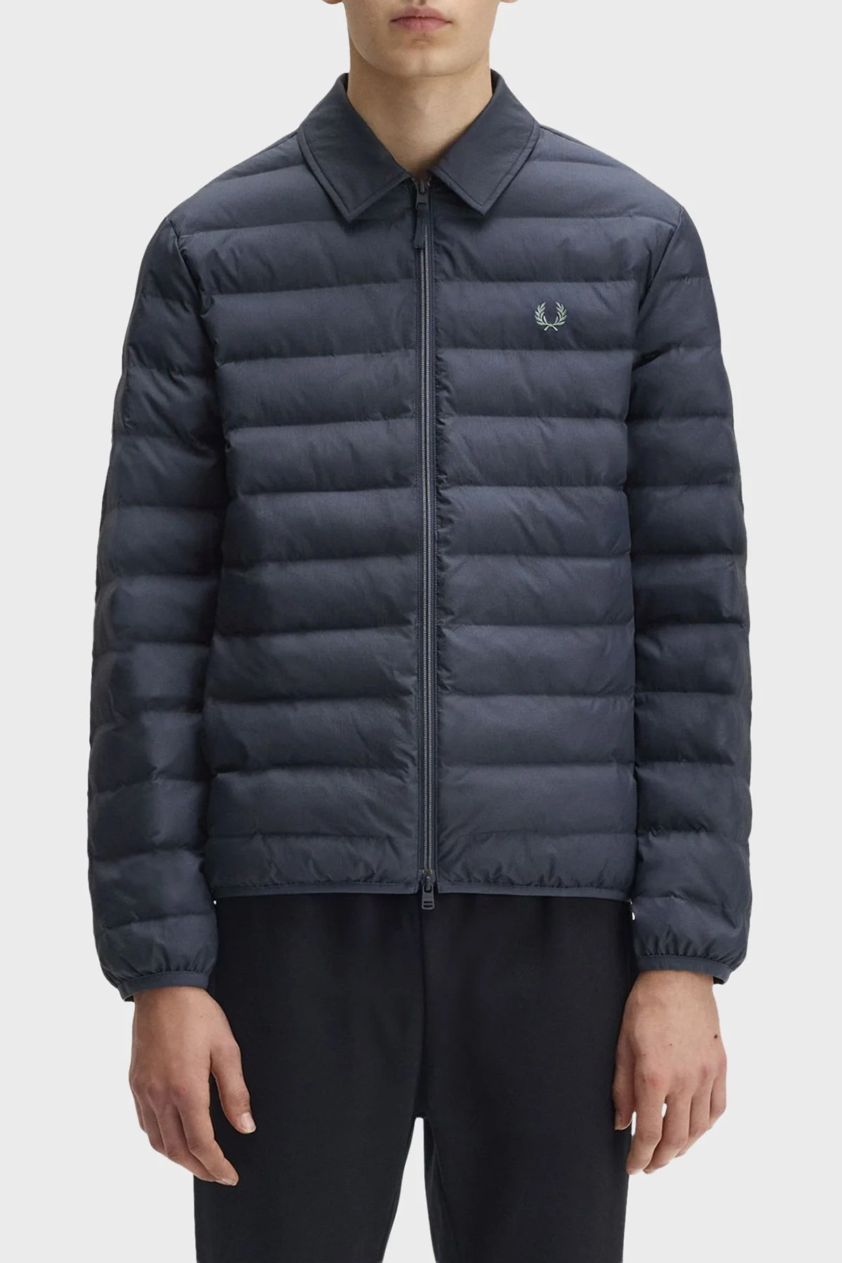 Fred Perry Kapitoneli Regular Fit Klasik Yaka Fermuarlı Unisex Ceket J1301 738 KOYU MAVİ - 1