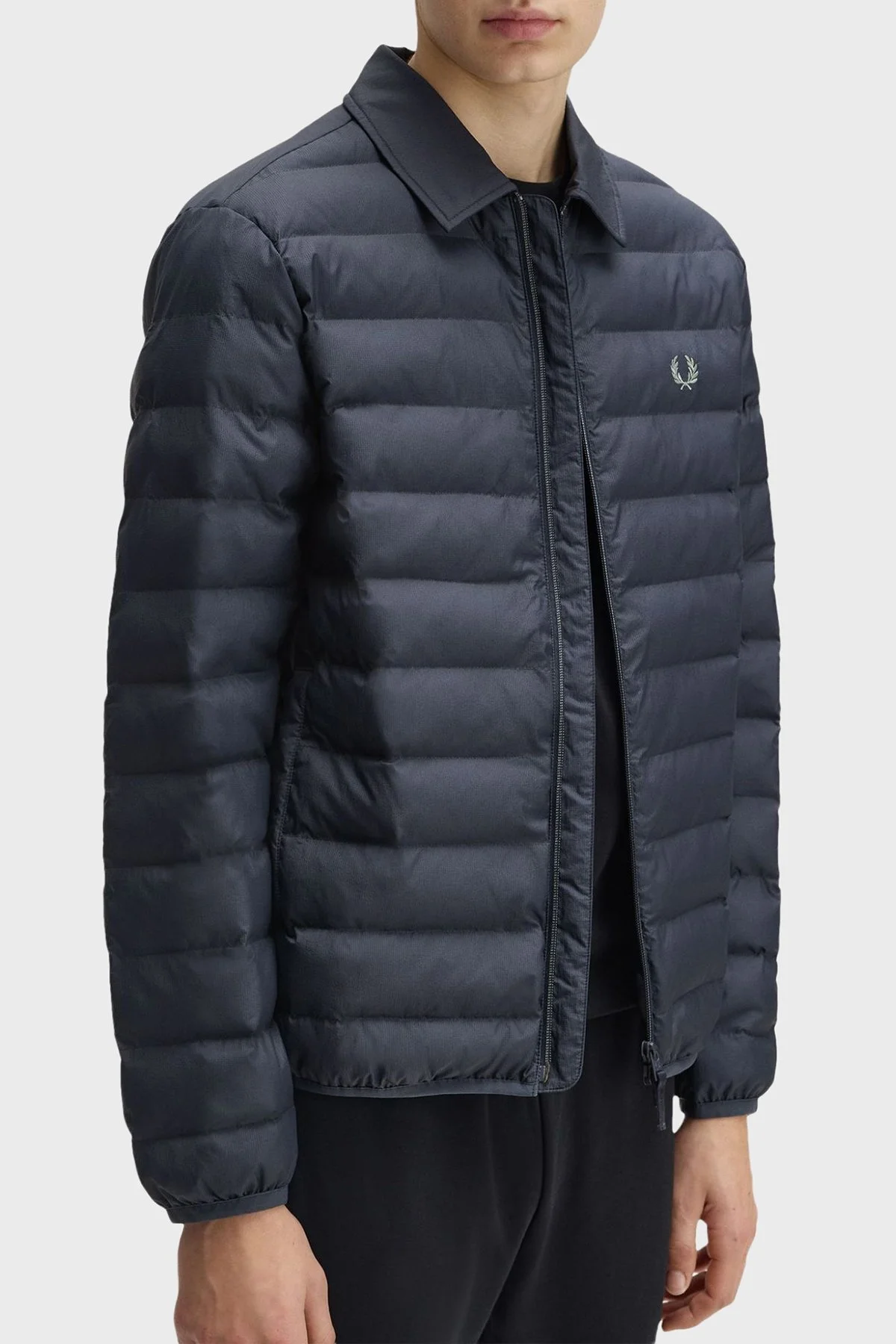 Fred Perry Kapitoneli Regular Fit Klasik Yaka Fermuarlı Unisex Ceket J1301 738 KOYU MAVİ - 3