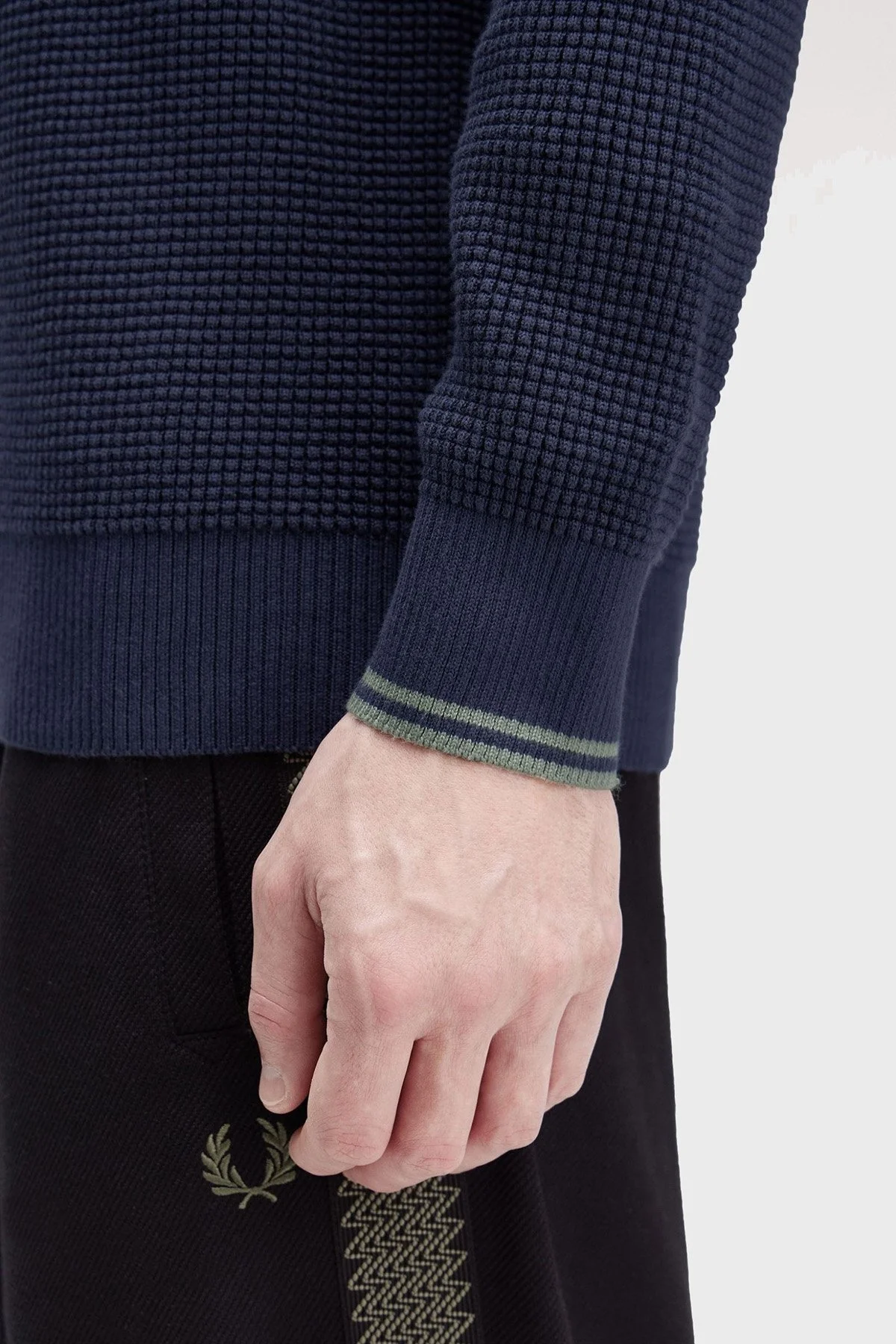 Fred Perry Logolu % 100 Pamuk Regular Fit Bisiklet Yaka Erkek Sweat K6507 738 LACİVERT - 5