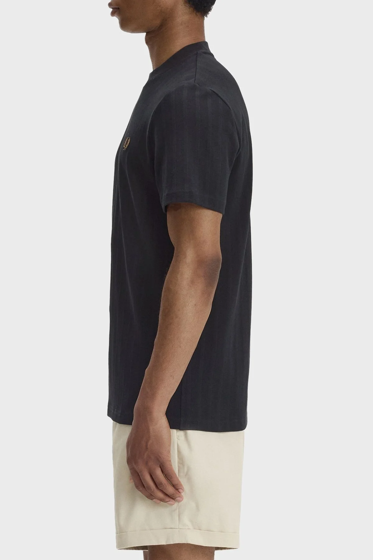 Fred Perry Logolu % 100 Pamuk Regular Fit Bisiklet Yaka Erkek T Shirt M2392 102 SİYAH - 4